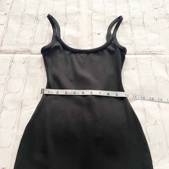 Women's All Things Golden Black The Lux Rib Low Back Mini Sleeveless Dress XS - Picture 7 of 11